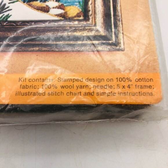 Vtg 70s New Seagull Crewel Embroidery Kit Paula Denham #6042 Wool Yarn w Frame - Picture 5 of 7